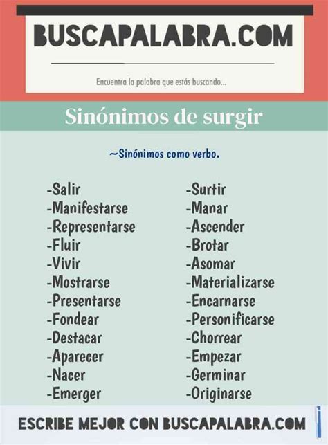 surjir|surgir sinónimos.